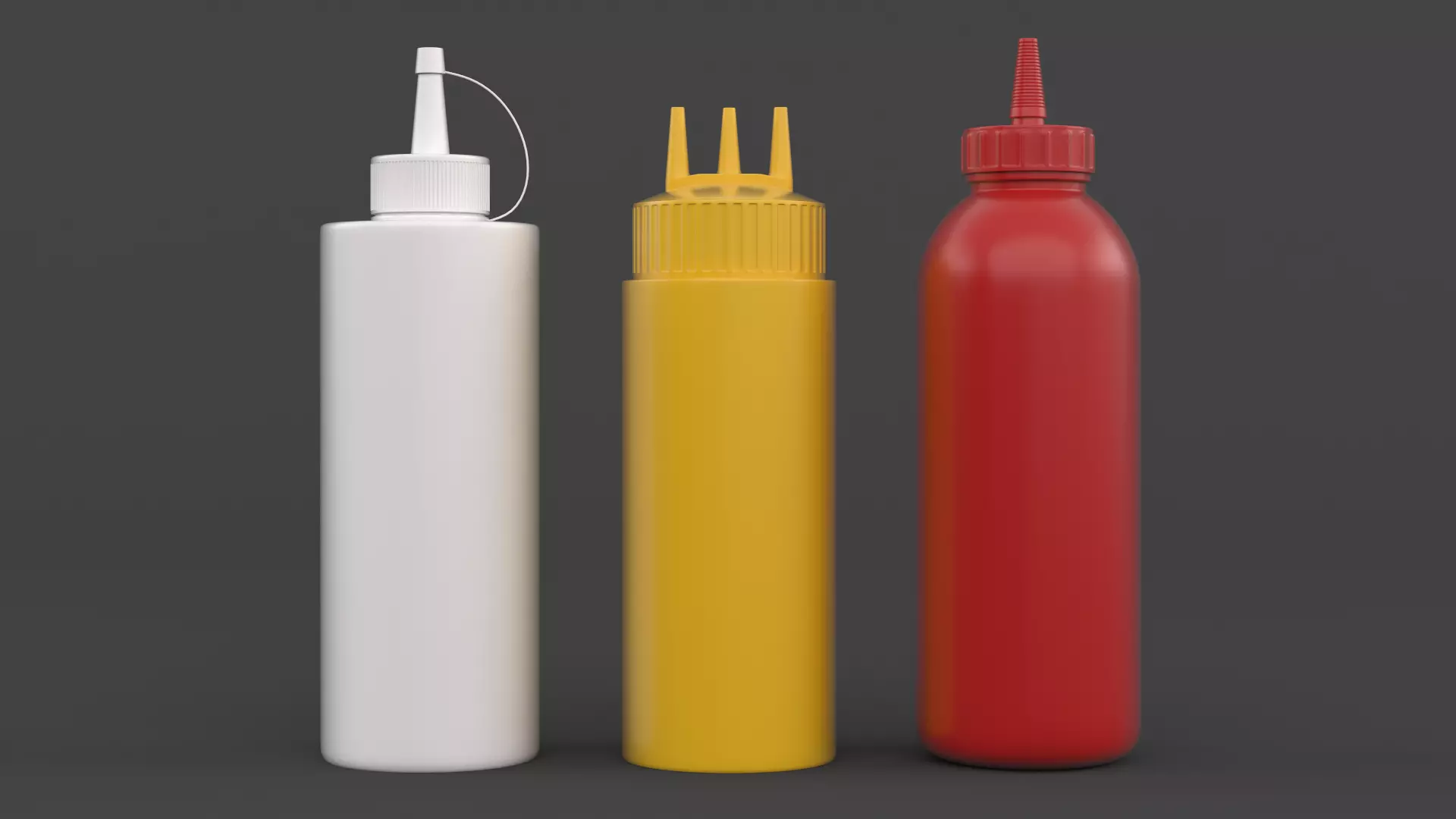 Sauce Bottles 3D model_0