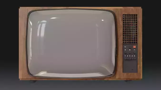 Vintage CRT TV 3D model