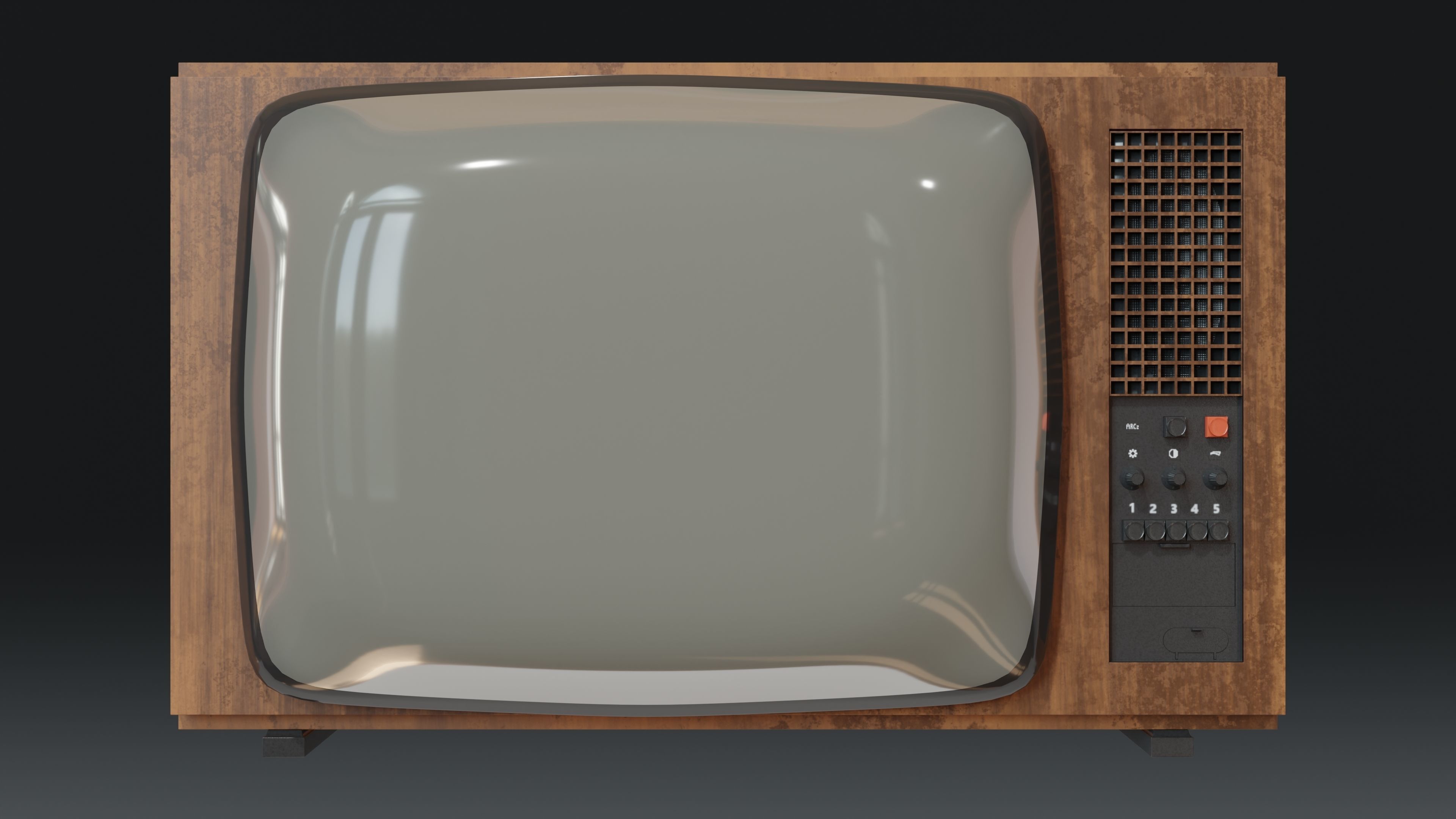 Vintage CRT TV 3D model | CGTrader