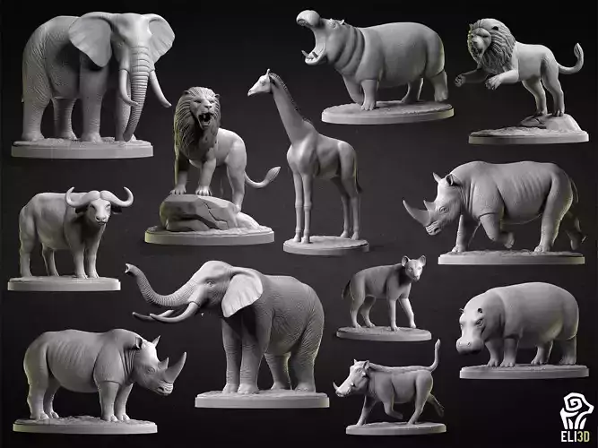 Animals - Savanna Wildlife 3D print model