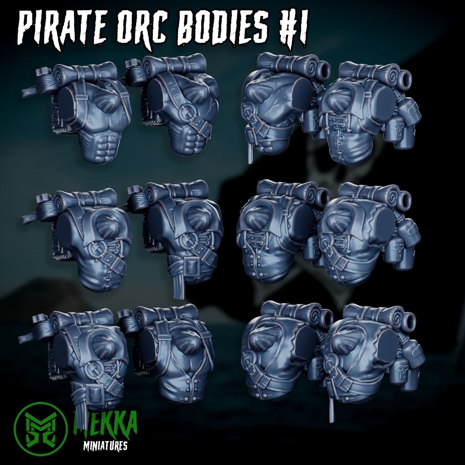 Pirate Orc Boy Set 3D print model_8