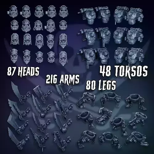 Pirate Orc Boy Set 3D print model