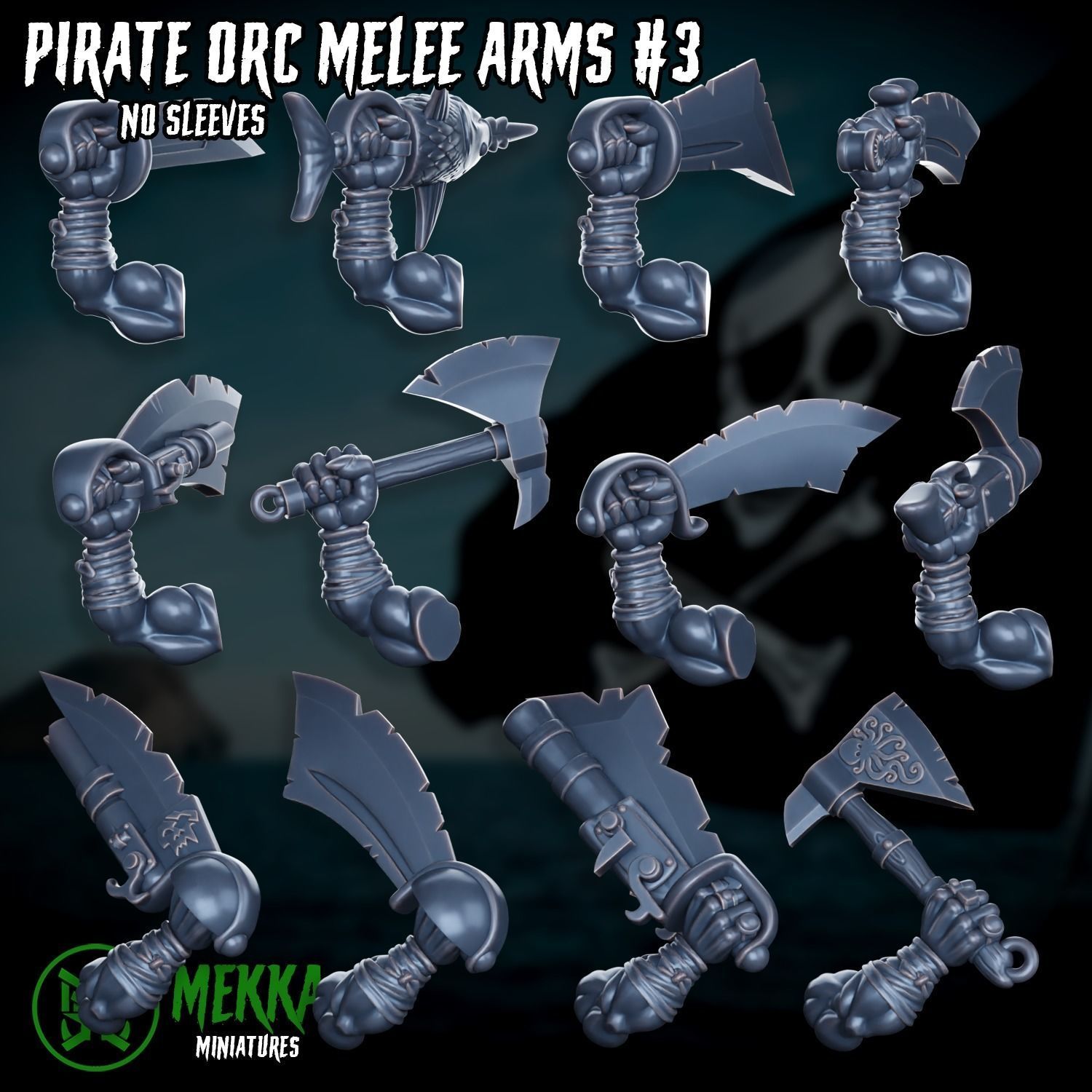 Pirate Orc Boy Set 3D print model_17