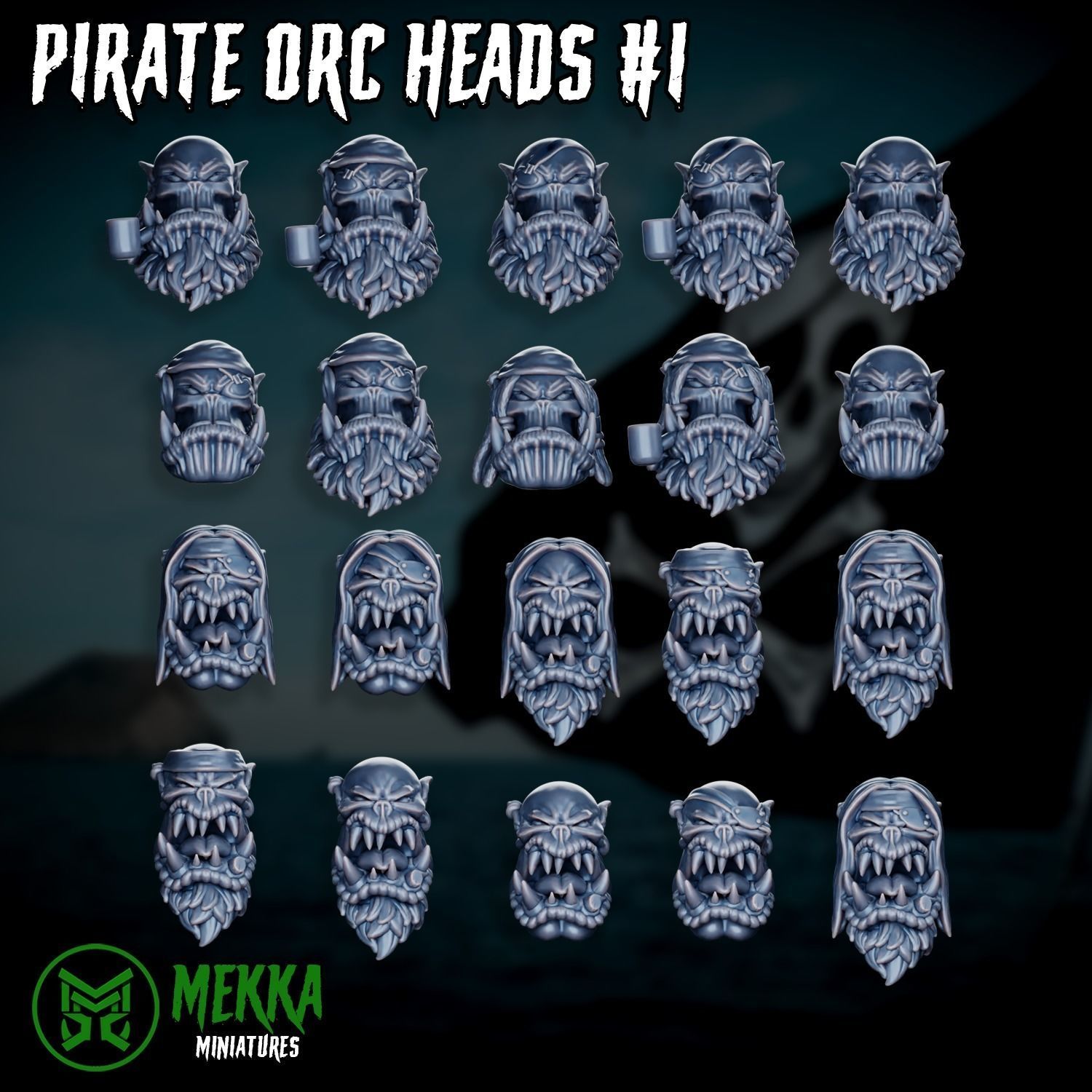 Pirate Orc Boy Set 3D print model_1