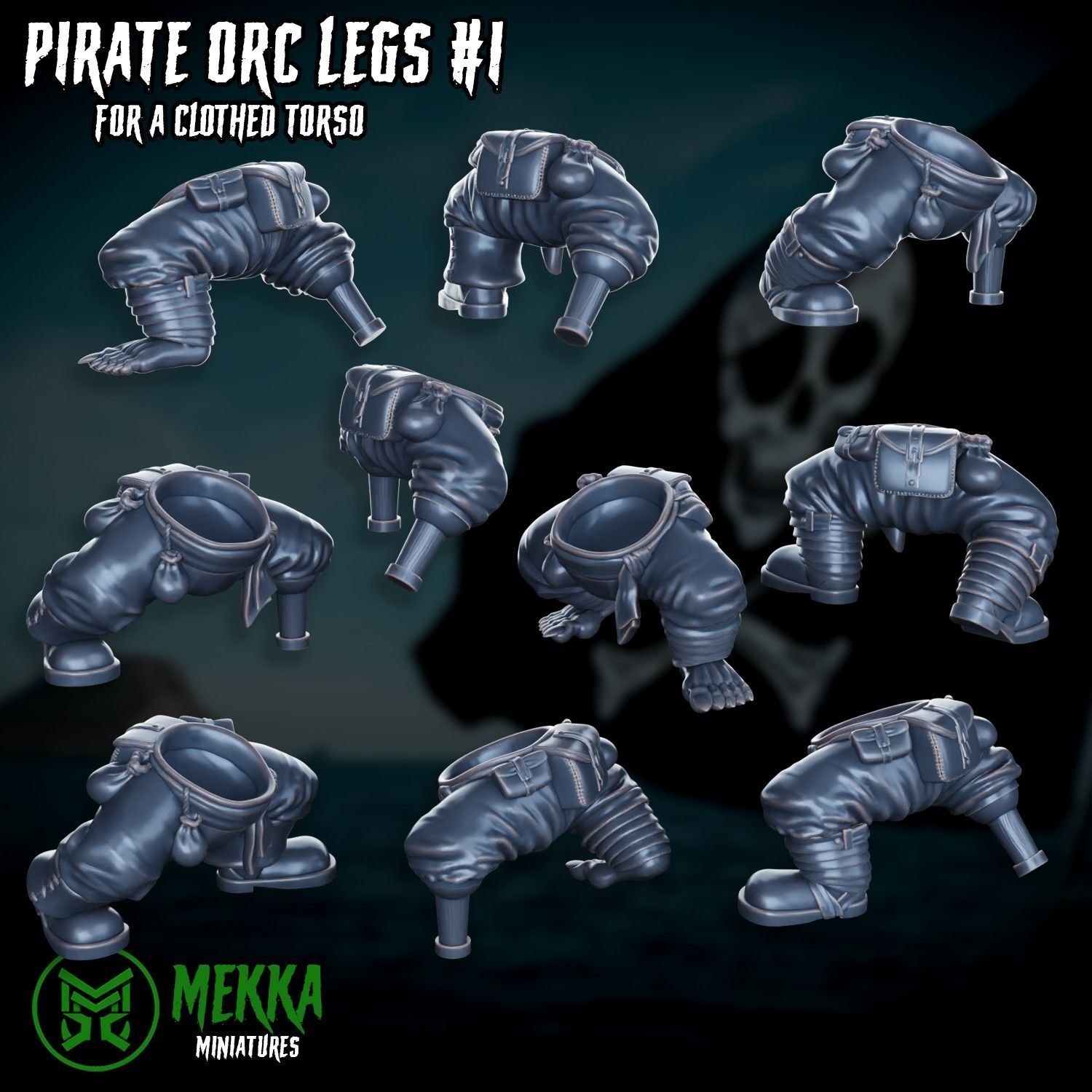 Pirate Orc Boy Set 3D print model_27