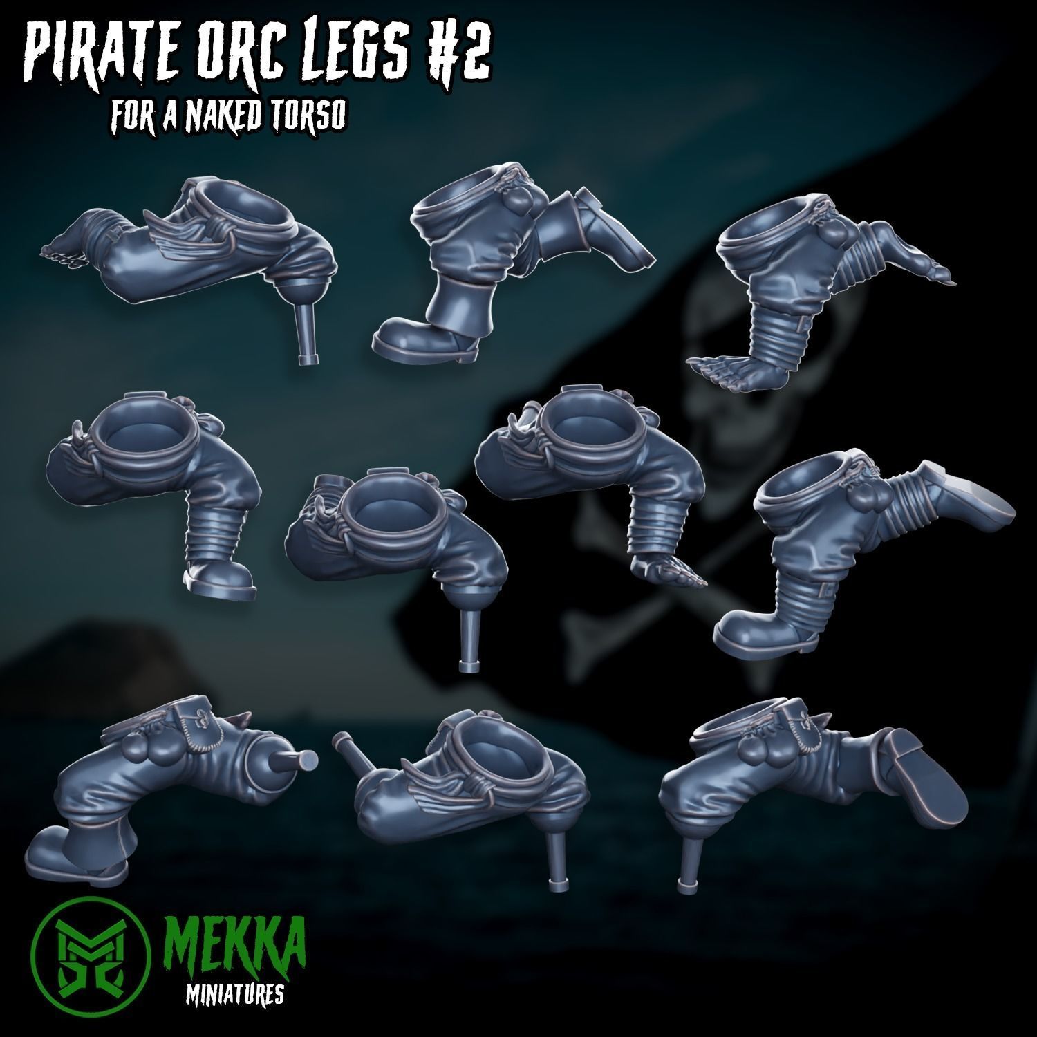 Pirate Orc Boy Set 3D print model_32