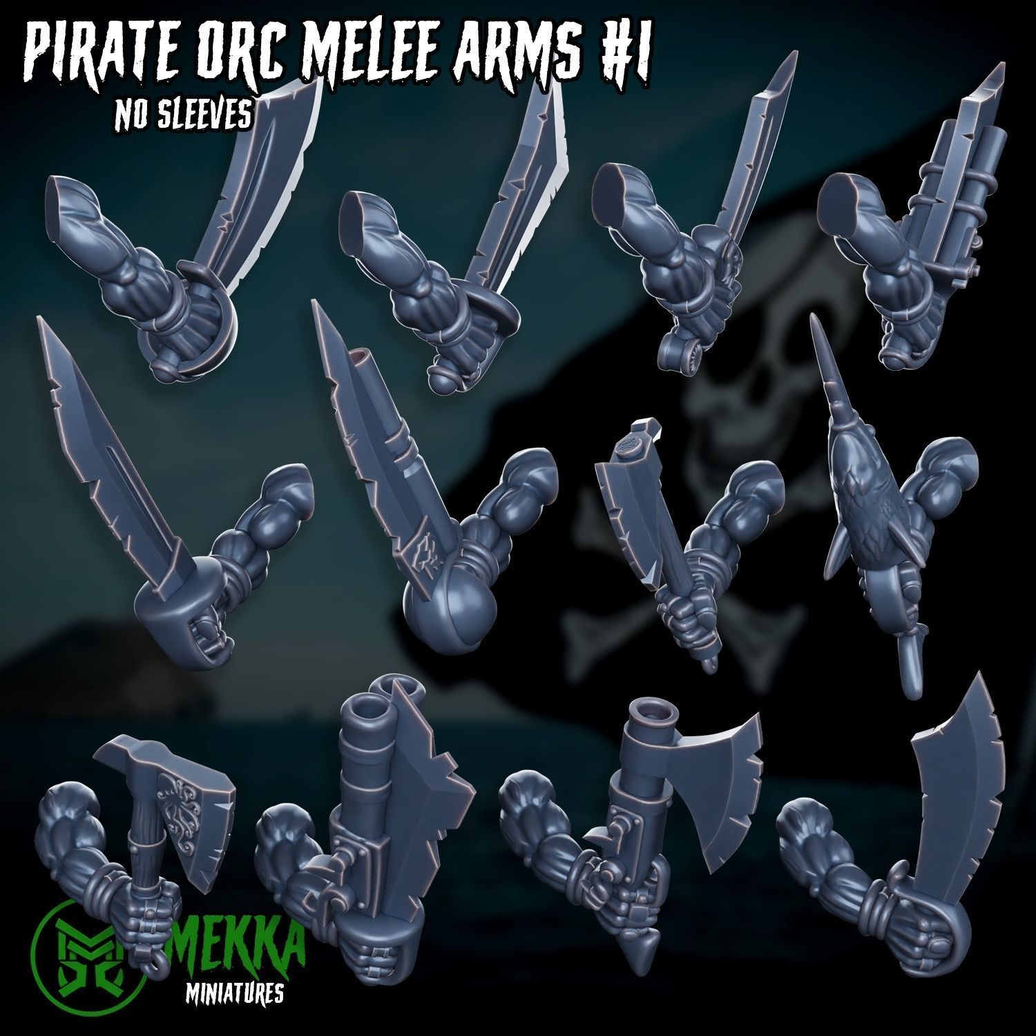 Pirate Orc Boy Set 3D print model_11