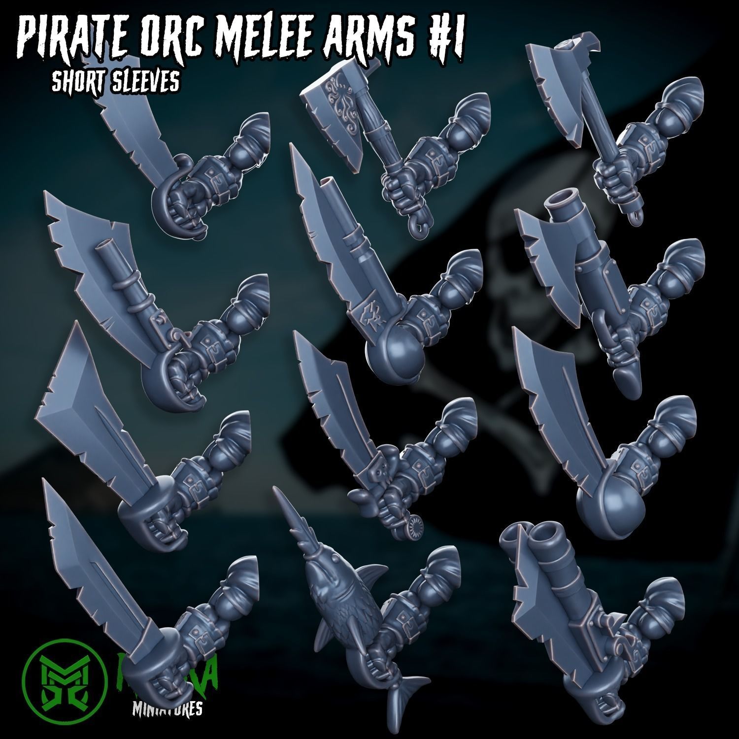 Pirate Orc Boy Set 3D print model_10