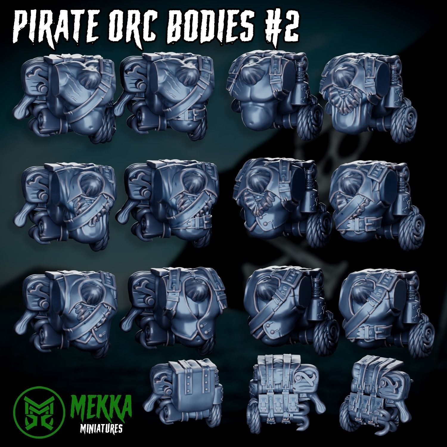 Pirate Orc Boy Set 3D print model_6