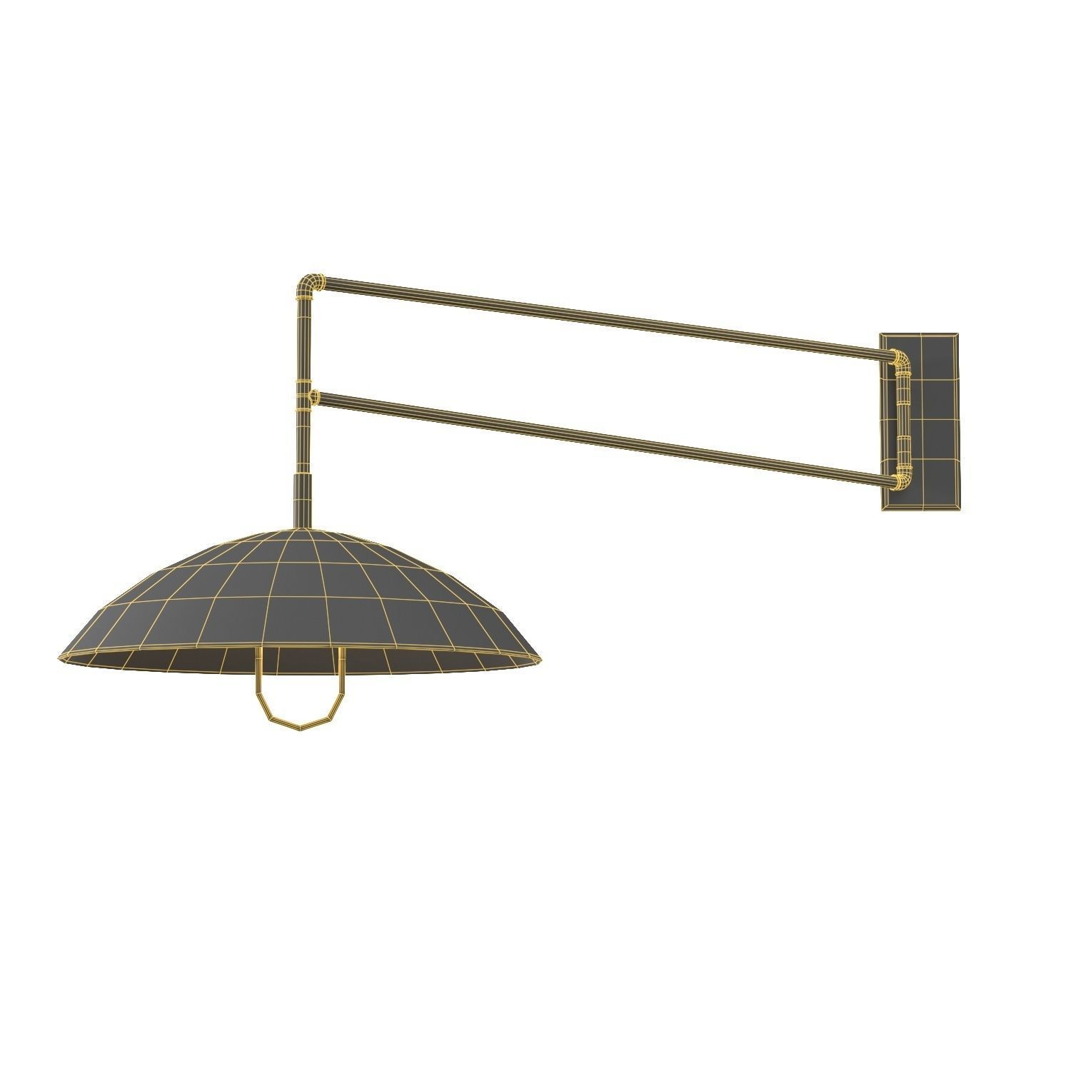 Steel Swing Dome Wall Light 3D model_6