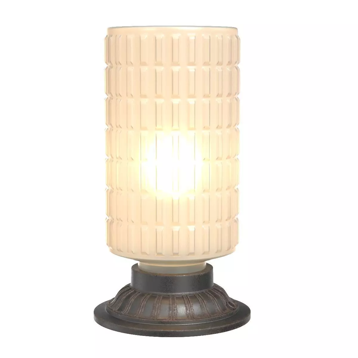 Skandinavische Funktionalistische Karierte Glas Tischlampe 3D model