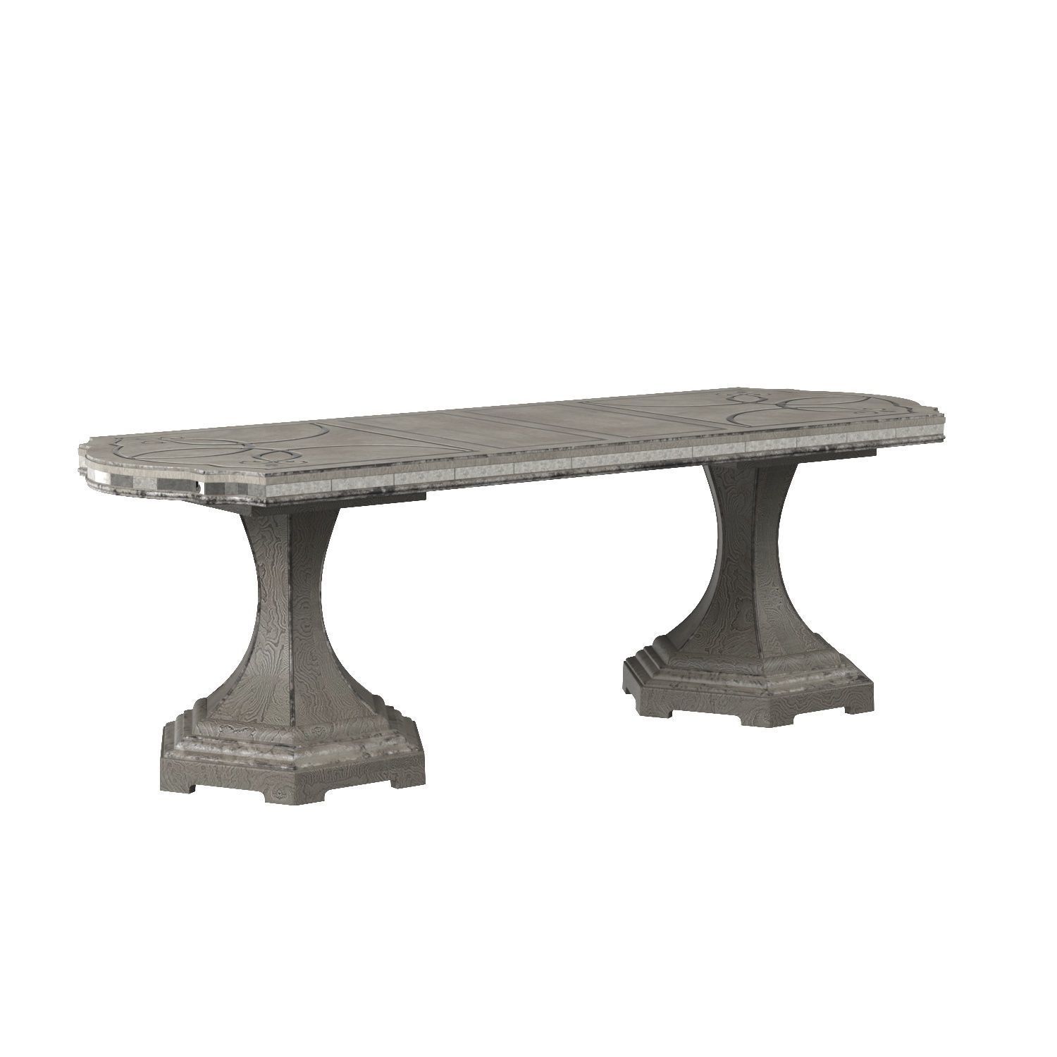 Sanctuary Rectangle Dining Table With 2 20inch Leaves 3D model_1