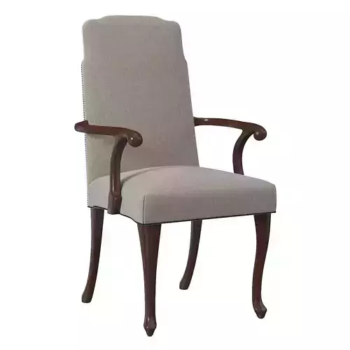 Queen Anne Camelback Elbow Highback Chair