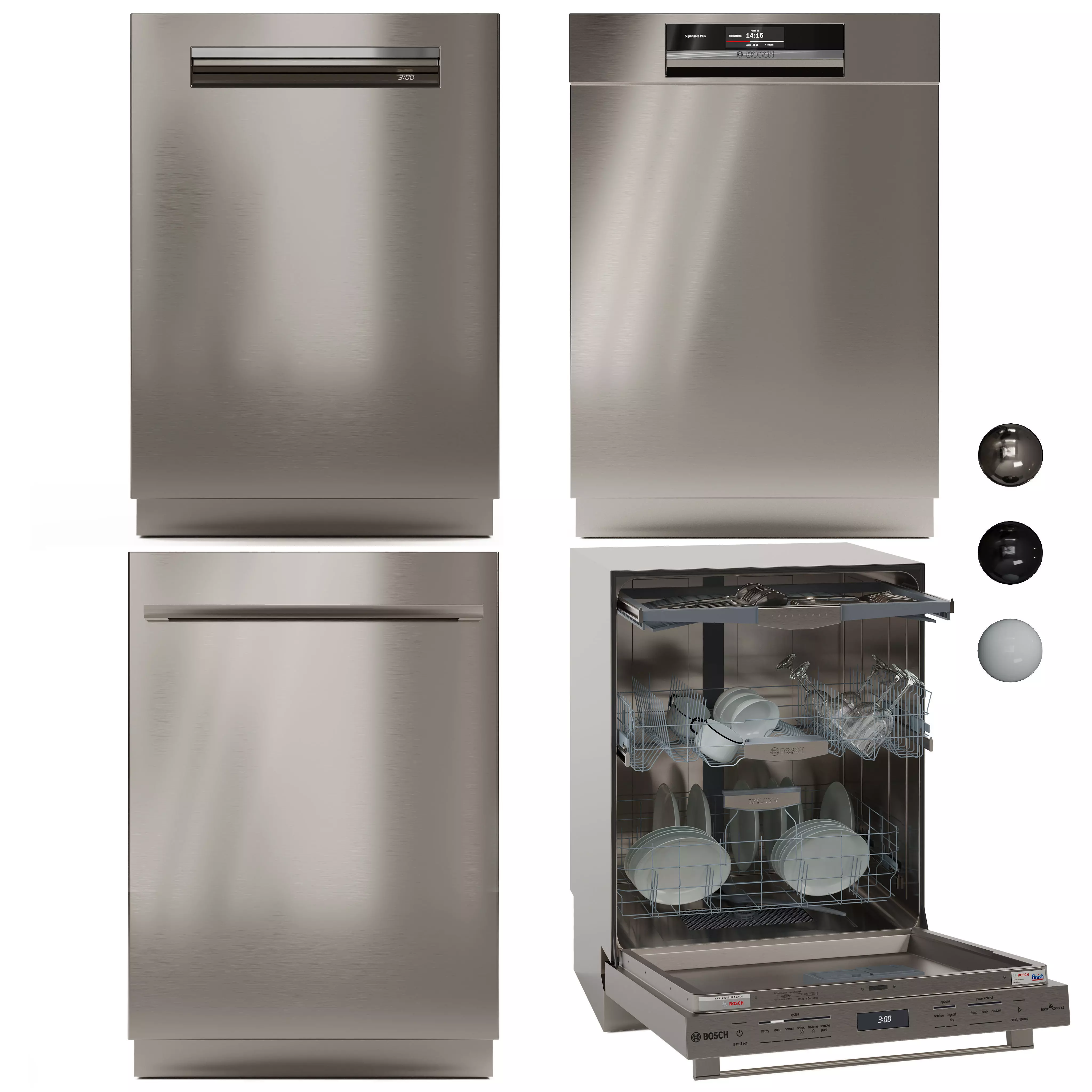Bosch Dishwasher Collection Benchmark and 800 Series Low-poly 3D model