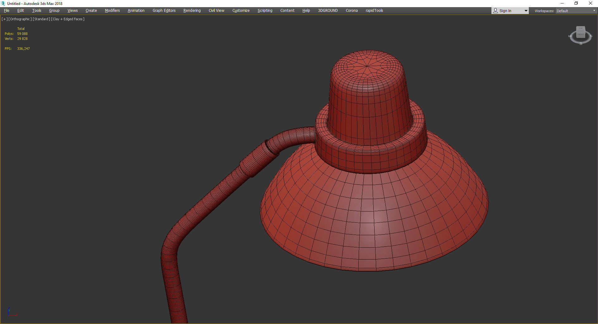 CINDA USB TASK LAMP Low-poly 3D model_4