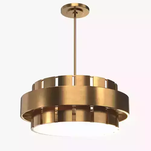 Orbit Brass Modern Round Chandelier