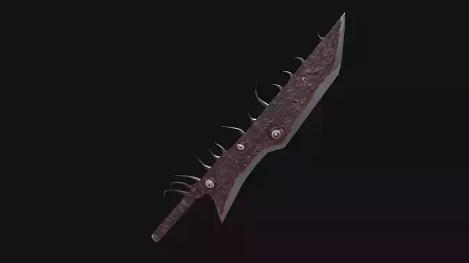 Blade of flesh Low-poly 3D model