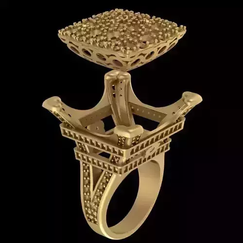 Tour Eiffel ring 3D print model