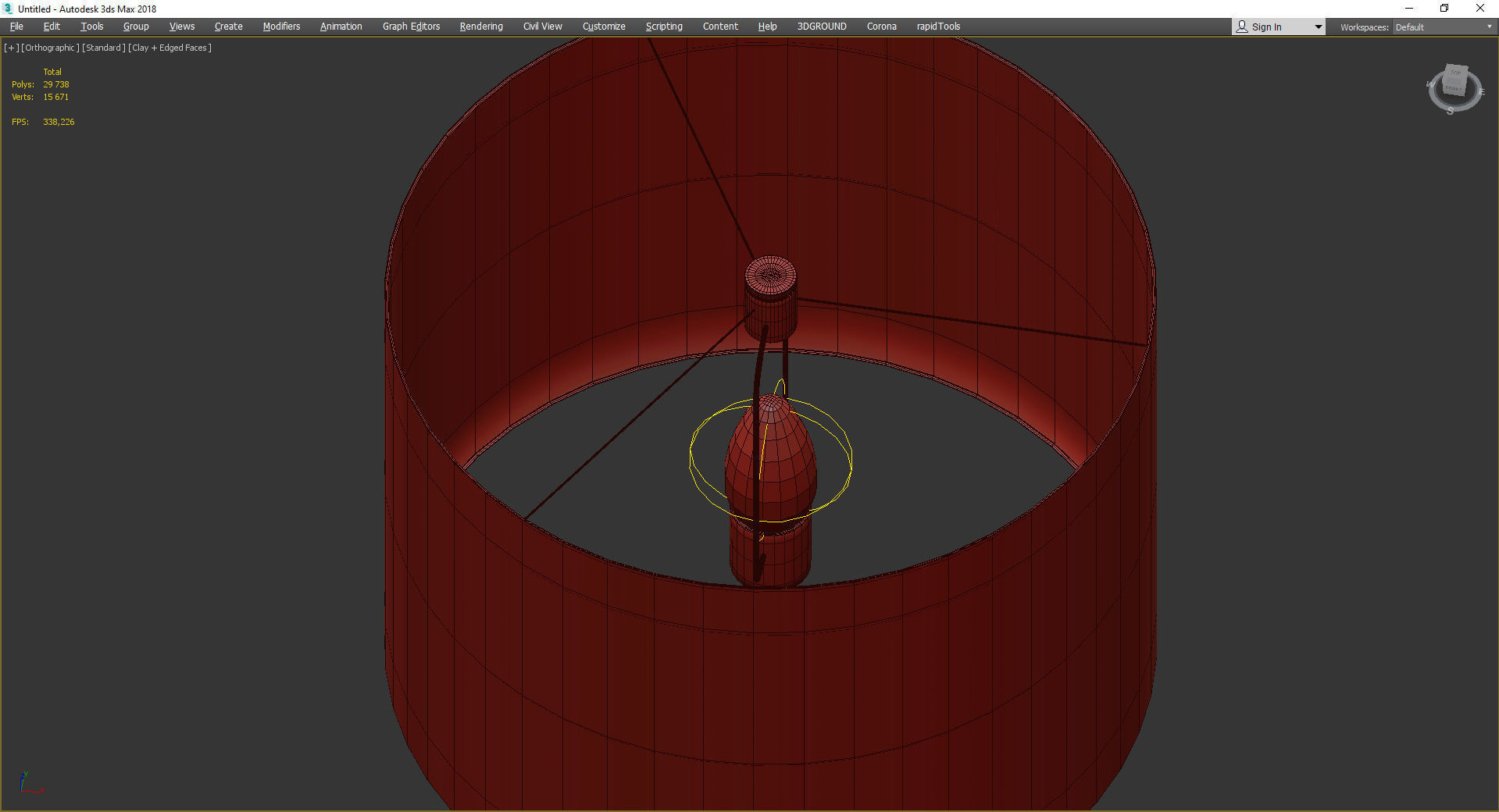 FRANKFORT CONE TABLE LAMP Low-poly 3D model_4