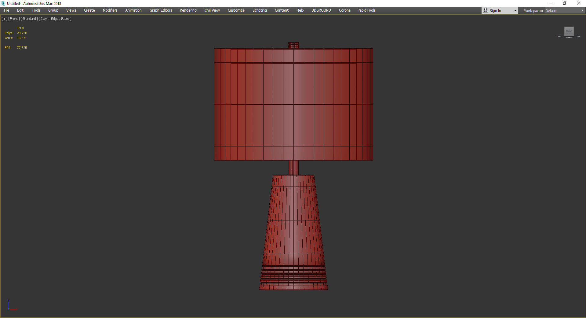 FRANKFORT CONE TABLE LAMP Low-poly 3D model_2