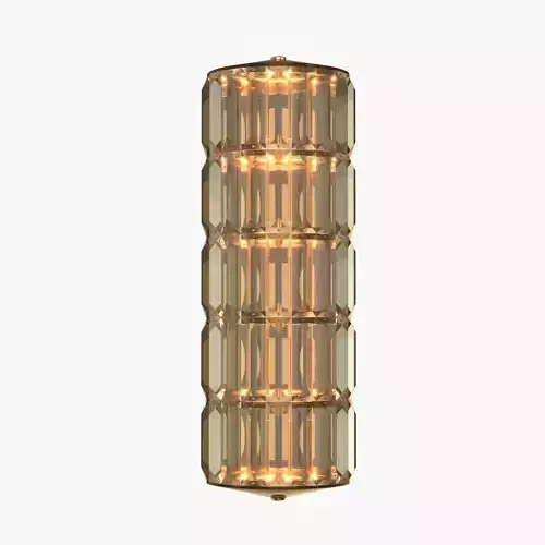 Julien 17 Inch Tall ADA Wall Sconce With Firenze Crystal 3D model