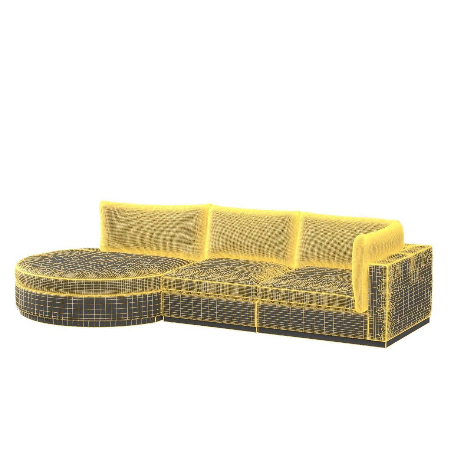 Jagger 3 Piece Sectional 3D model_6