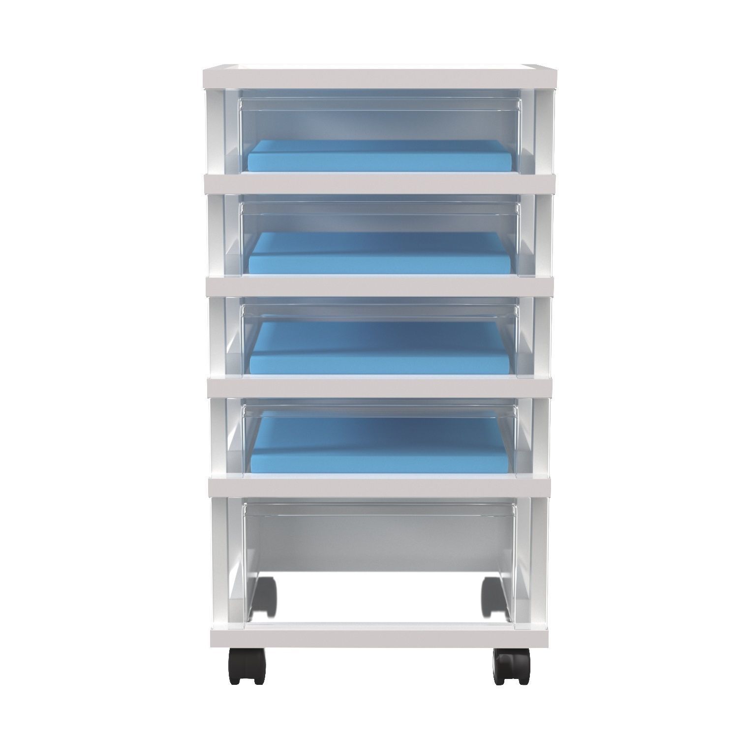 IRIS USA MC 341 NS Storage Drawer Cart 3D model_5