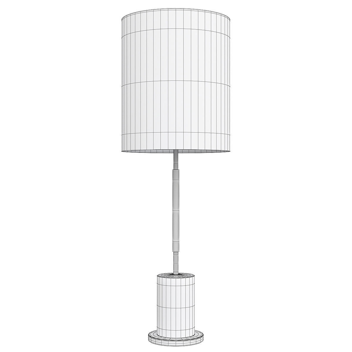 CYLINDER TALL USB TABLE LAMP Low-poly 3D model_1