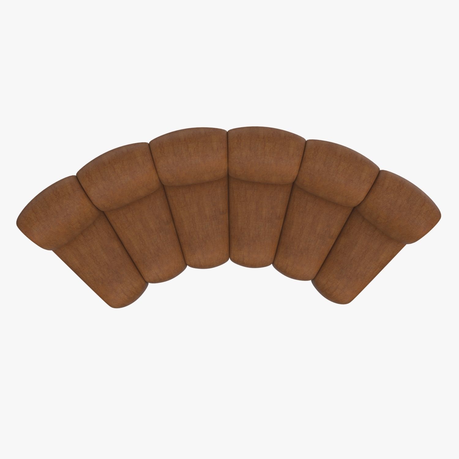 Infinity Cognac Velvet Modular Sectional Sofa 3D model_3