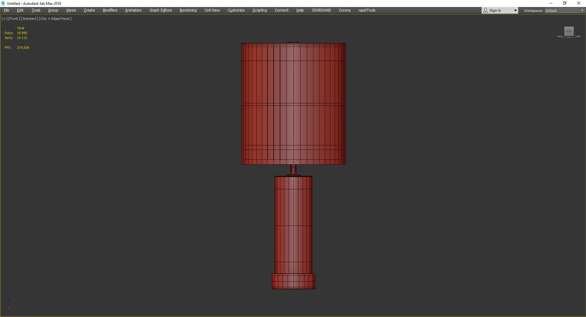 CYLINDER ACCENT USB TABLE LAMP Low-poly 3D model_2