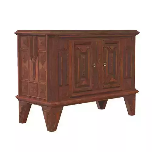 Impressive Tramp Art Cupboard 3D model