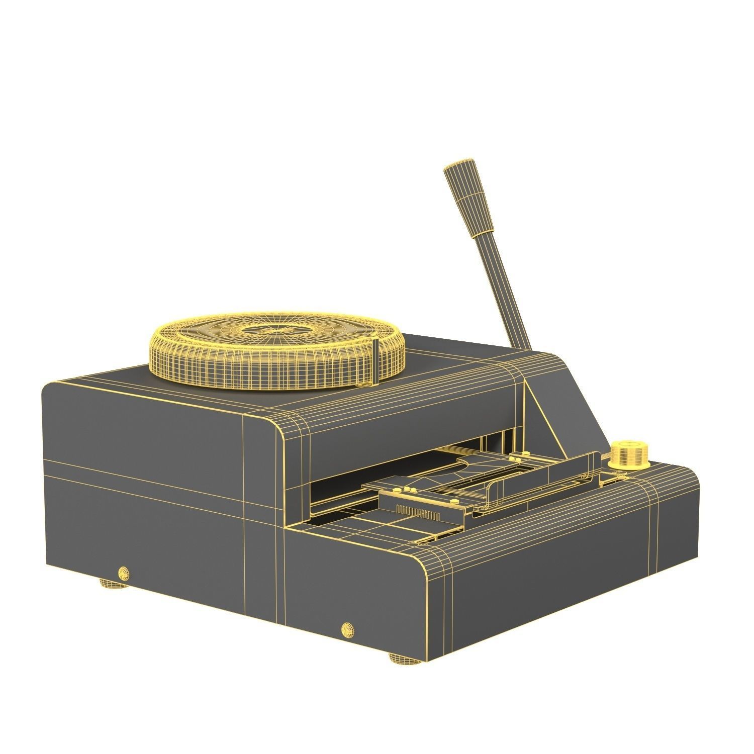 Happybuy Embossing Machine 72 Character Card Embosser 3D model_6