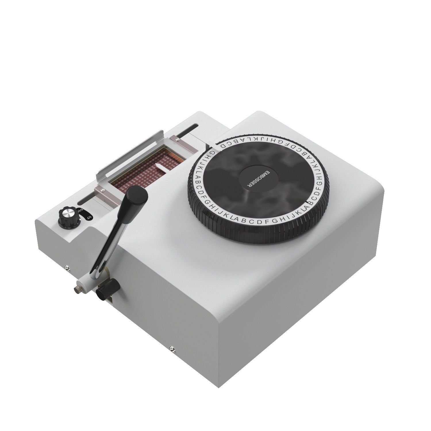 Happybuy Embossing Machine 72 Character Card Embosser 3D model_3
