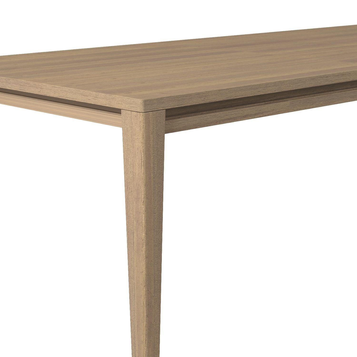 Greystone Teak Rectangular Dining Table 3D model_4