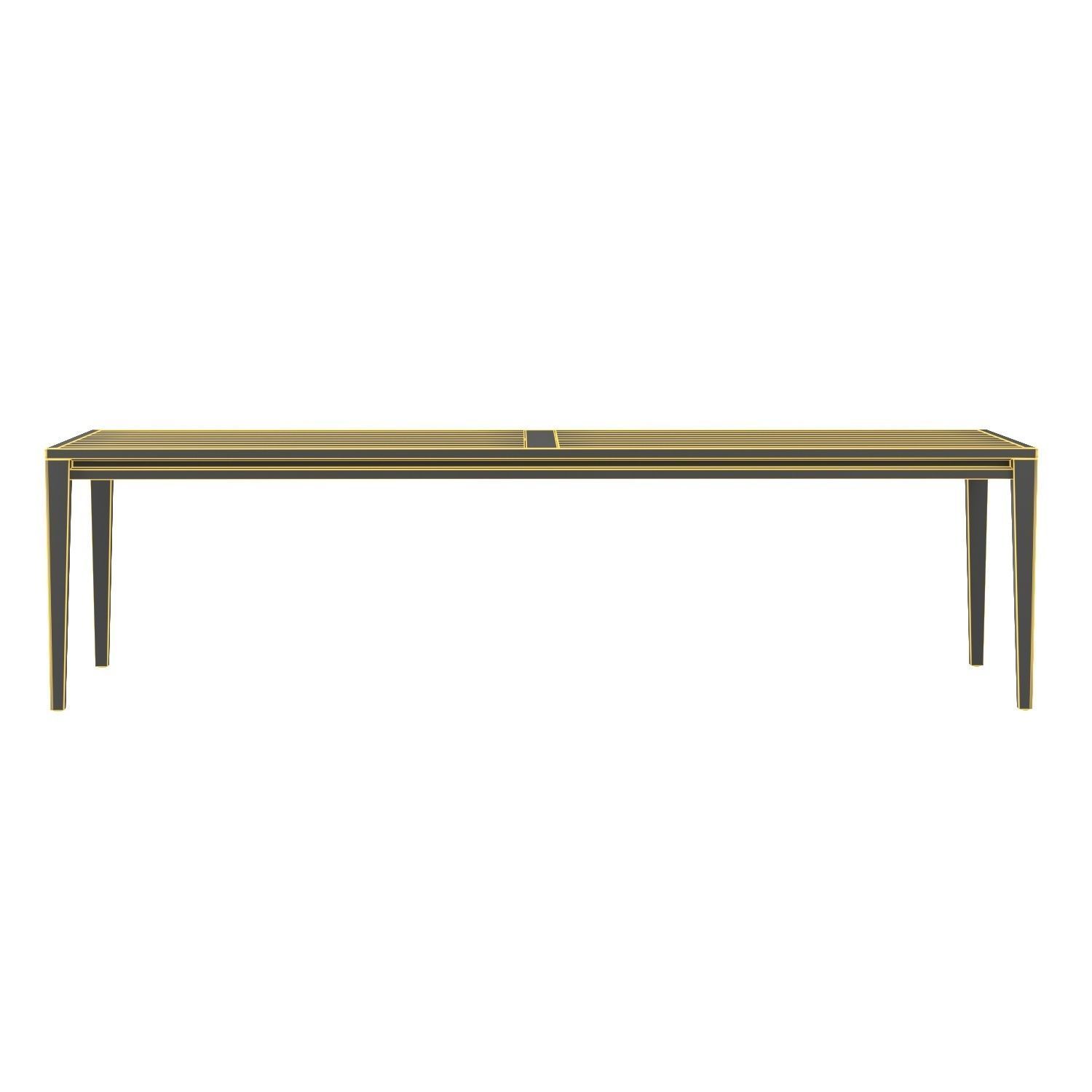 Greystone Teak Rectangular Dining Table 3D model_6