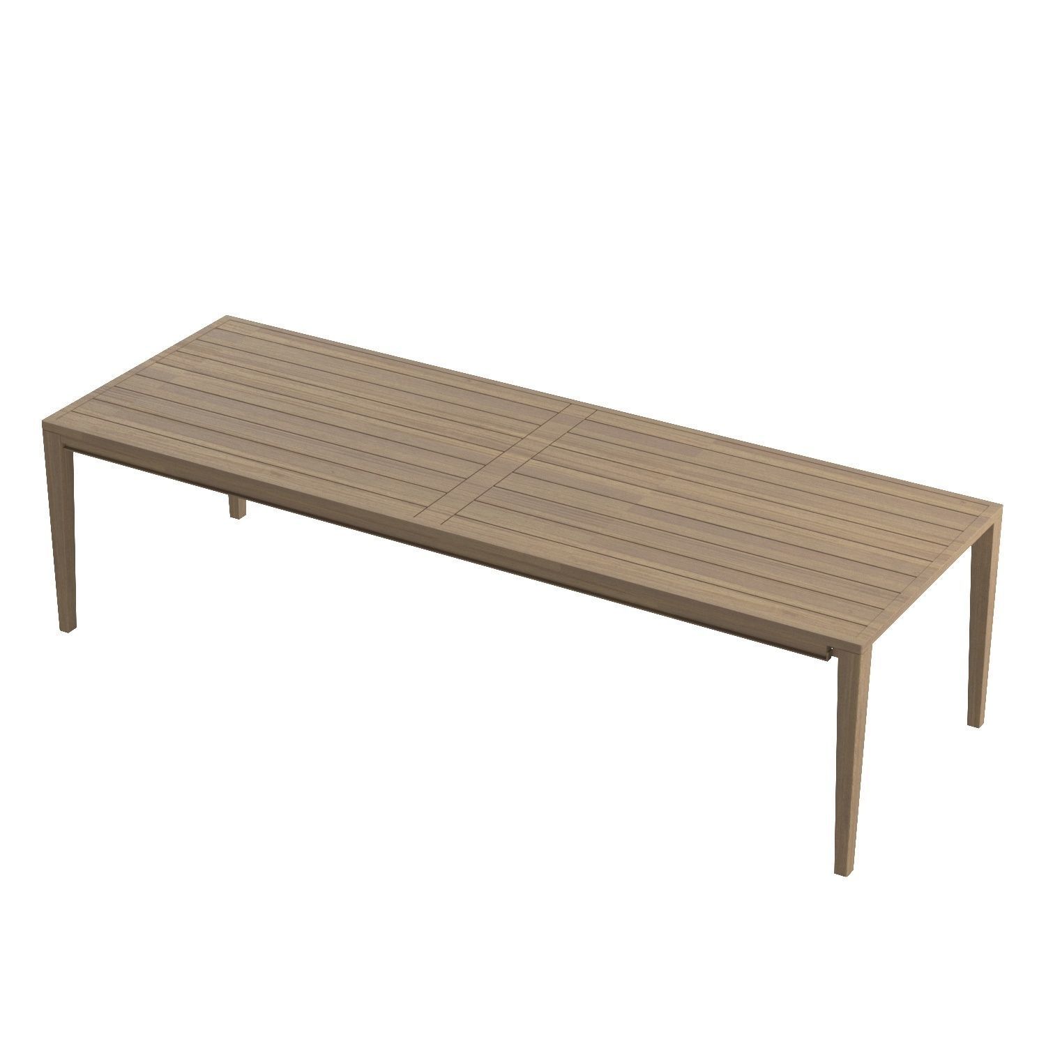 Greystone Teak Rectangular Dining Table 3D model_5