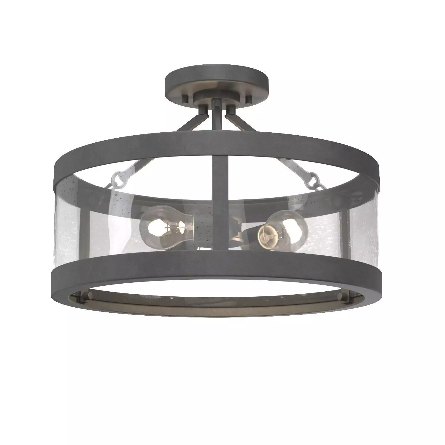 Gresham Collection Three-Light Semi-Flush Convertible 3D model_0