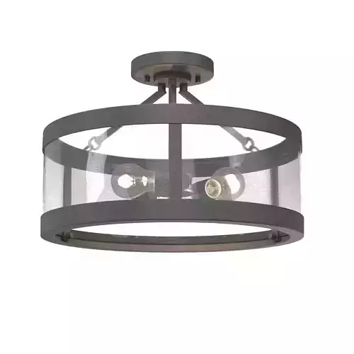 Gresham Collection Three-Light Semi-Flush Convertible