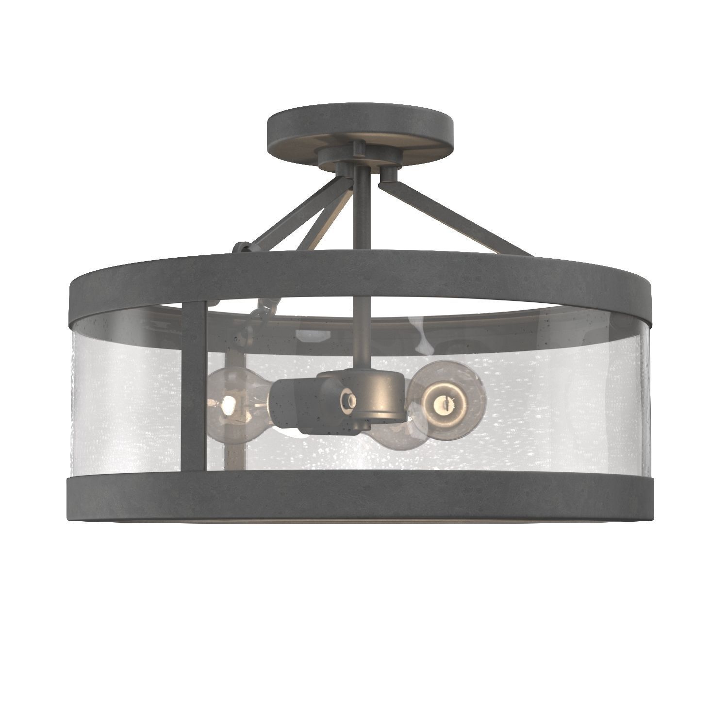 Gresham Collection Three-Light Semi-Flush Convertible 3D model_2