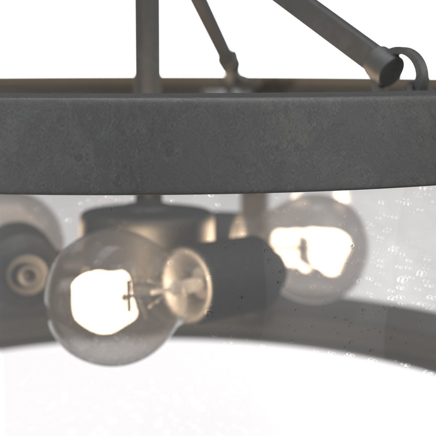 Gresham Collection Three-Light Semi-Flush Convertible 3D model_4