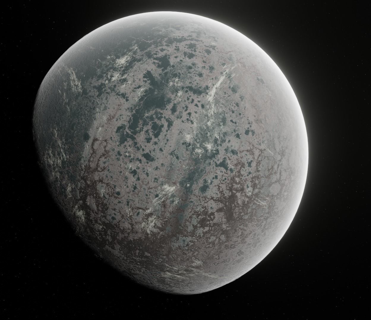 Planet Space Ready to game  Low-poly 3D model_1