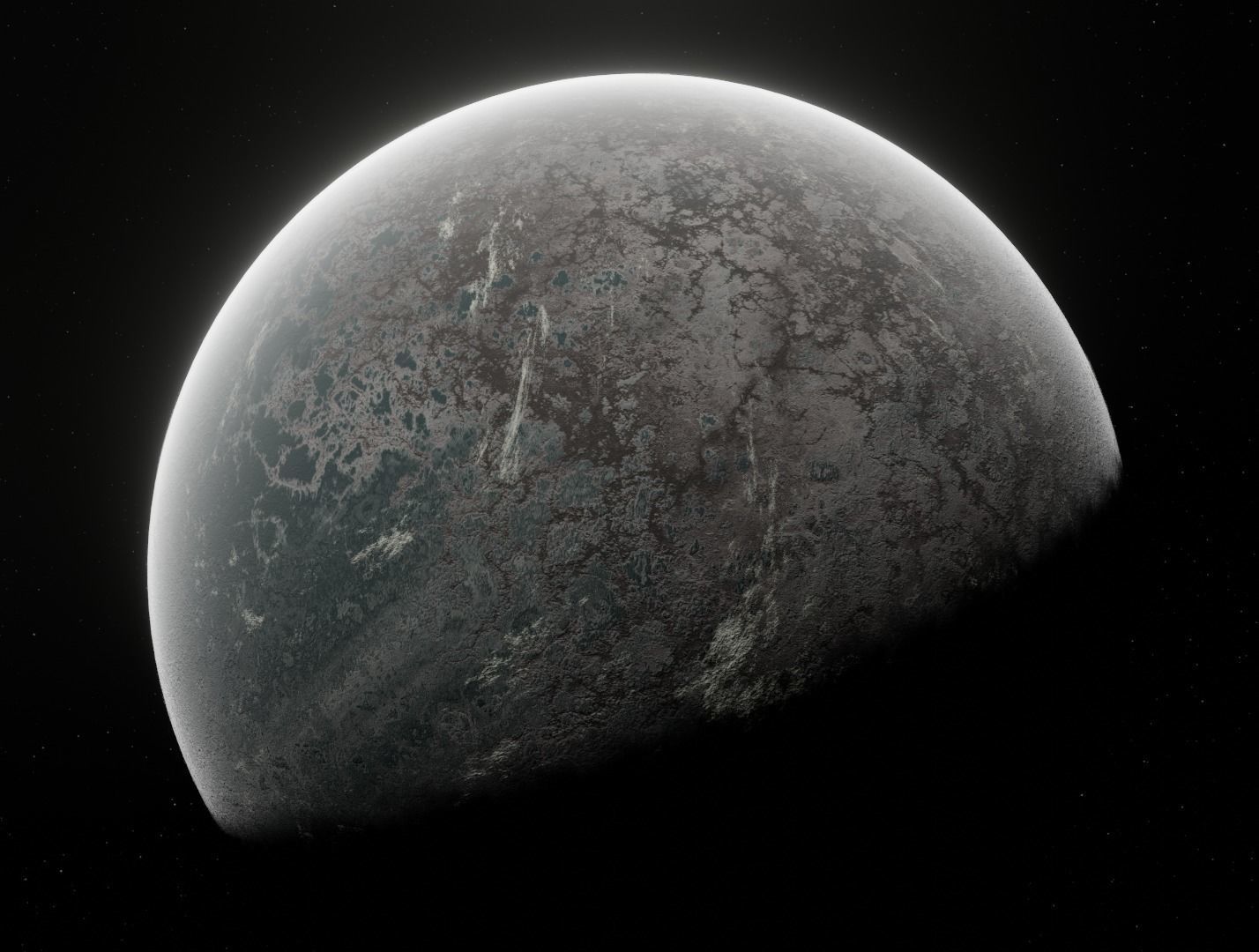 Planet Space Ready to game  Low-poly 3D model_7