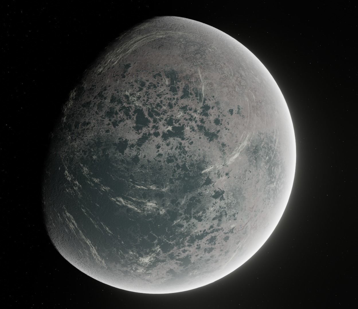 Planet Space Ready to game  Low-poly 3D model_4