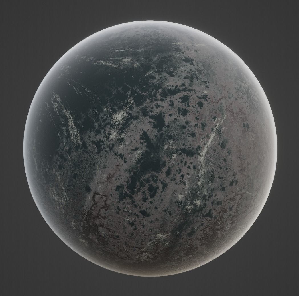 Planet Space Ready to game  Low-poly 3D model_14