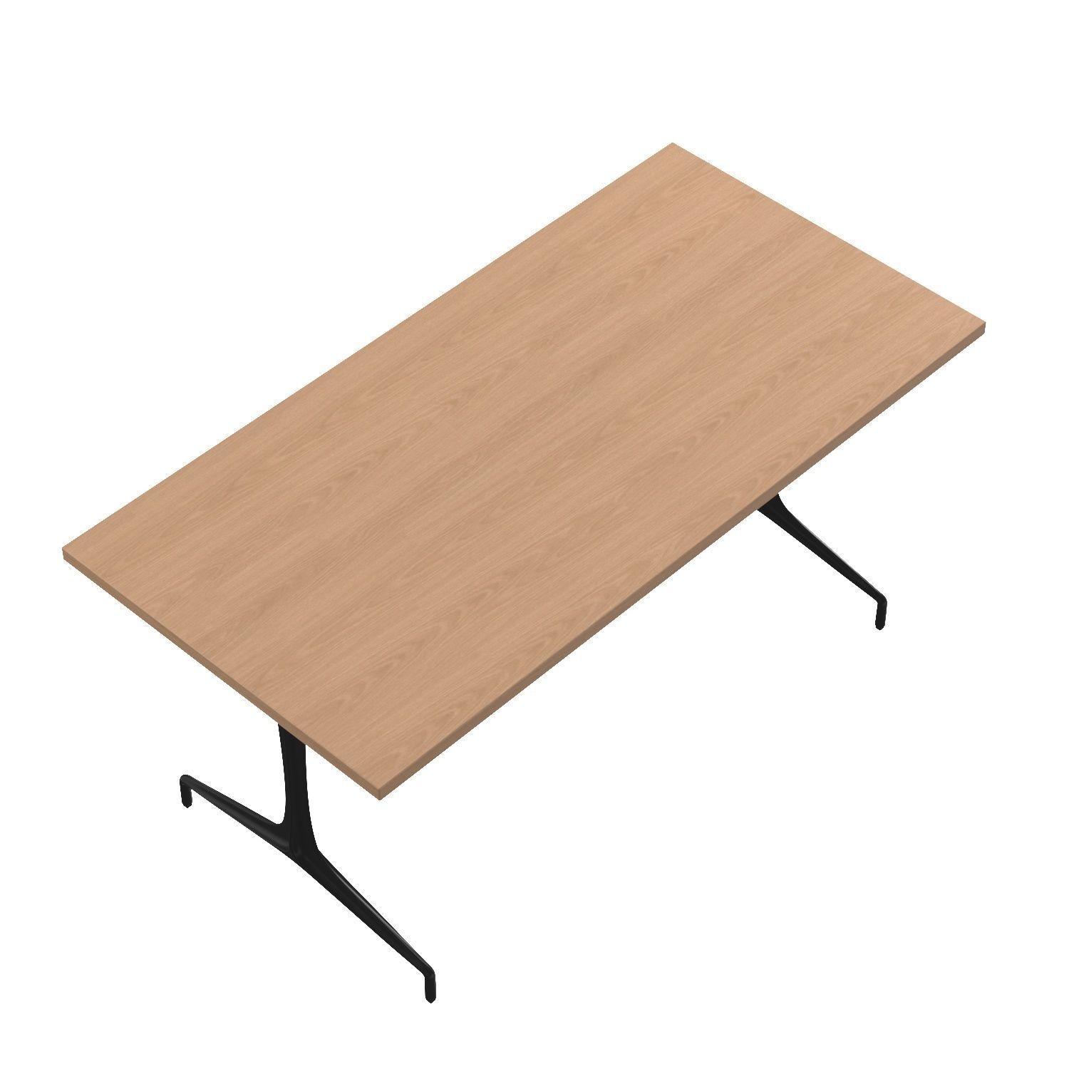 Edge Mount Locking Casters Serif Table 3D model_3