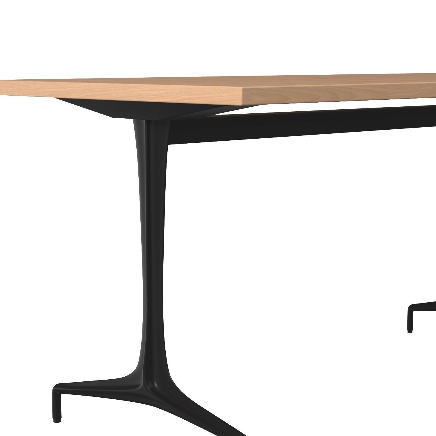 Edge Mount Locking Casters Serif Table 3D model_4