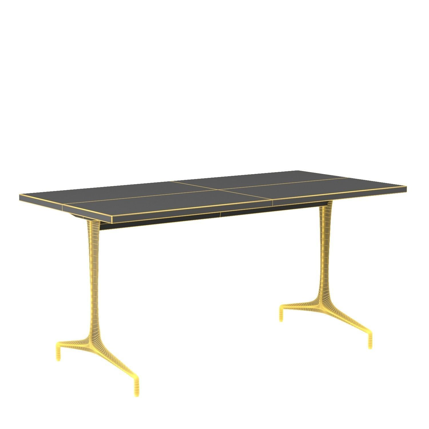 Edge Mount Locking Casters Serif Table 3D model_6