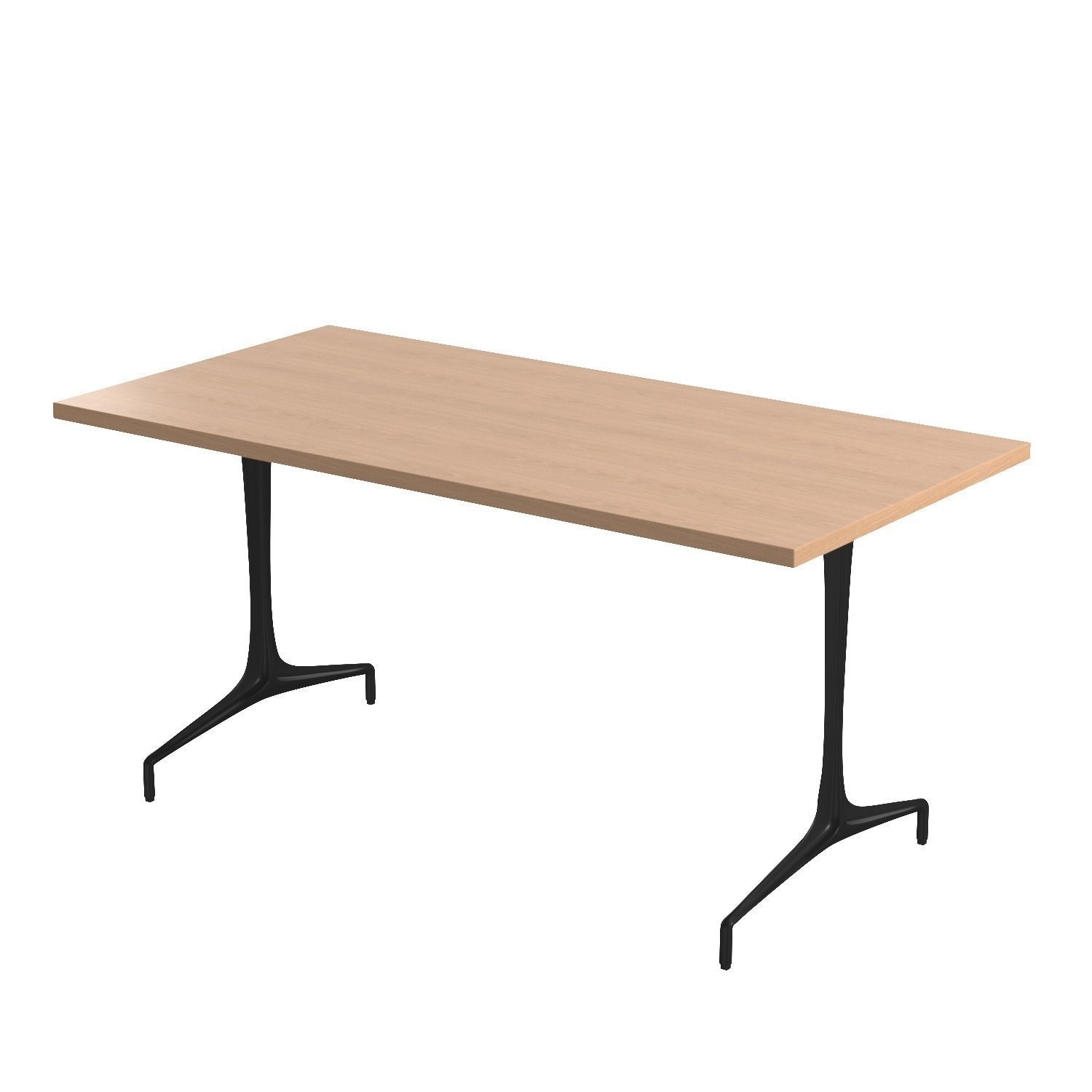 Edge Mount Locking Casters Serif Table 3D model_5