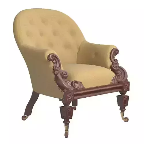 Early Victorian Rosewood Armchair