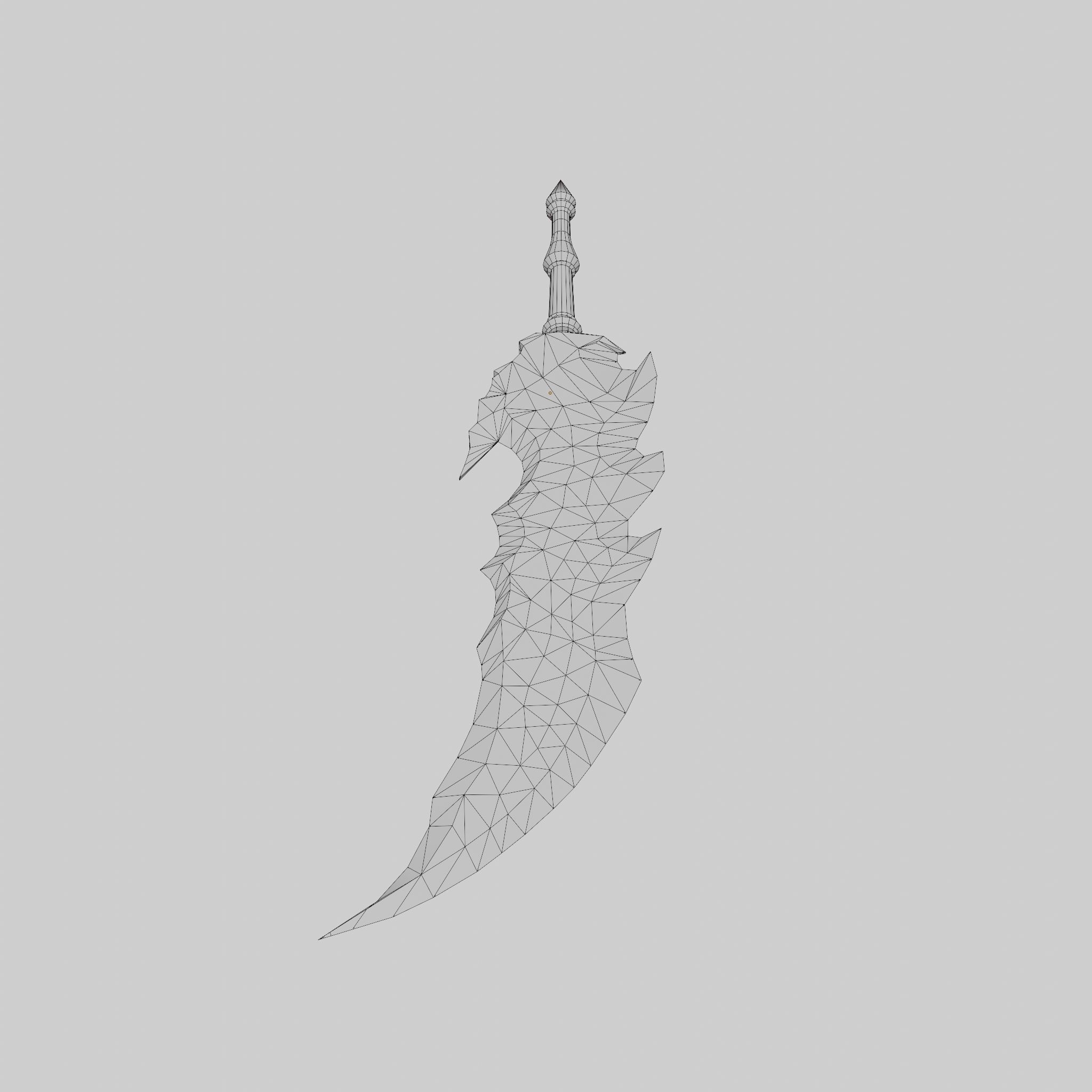 Wounded Sword Emerald Green Low-poly 3D model_16